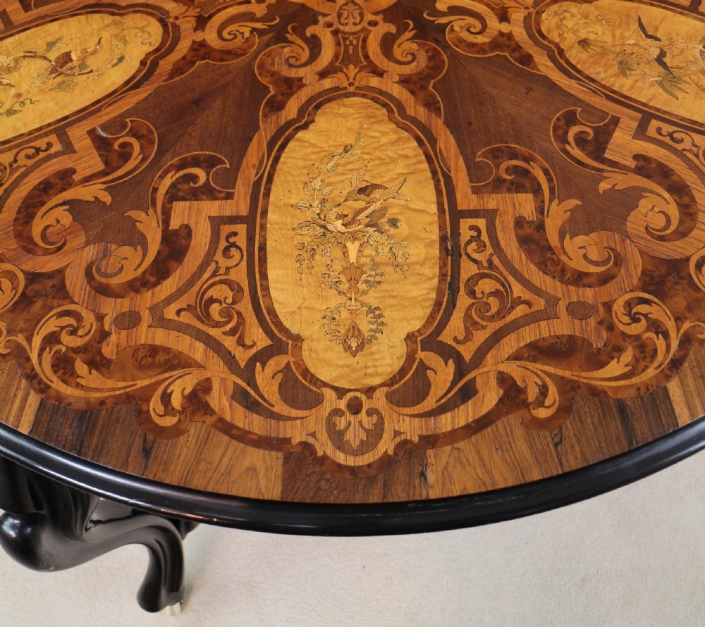 Victorian Marquetry Inlaid Circular Centre Table View XIV