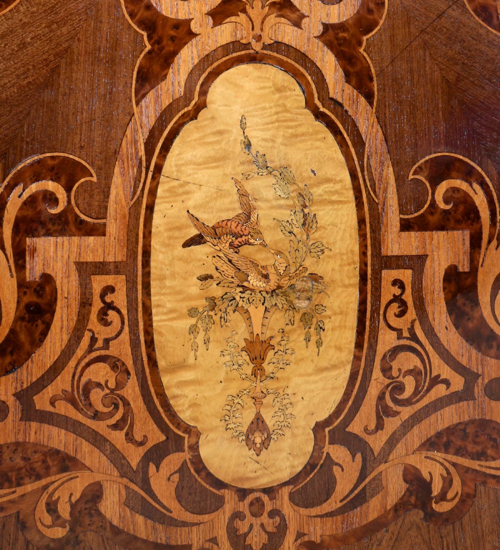 Victorian Marquetry Inlaid Circular Centre Table View XIX