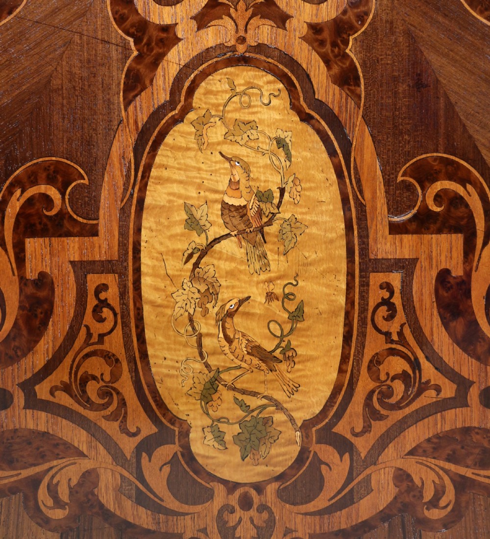 Victorian Marquetry Inlaid Circular Centre Table View XXI