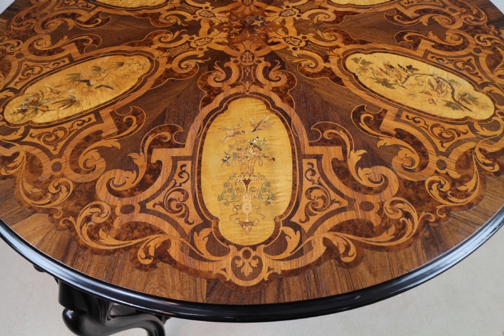 Victorian Marquetry Inlaid Circular Centre Table View XXIV