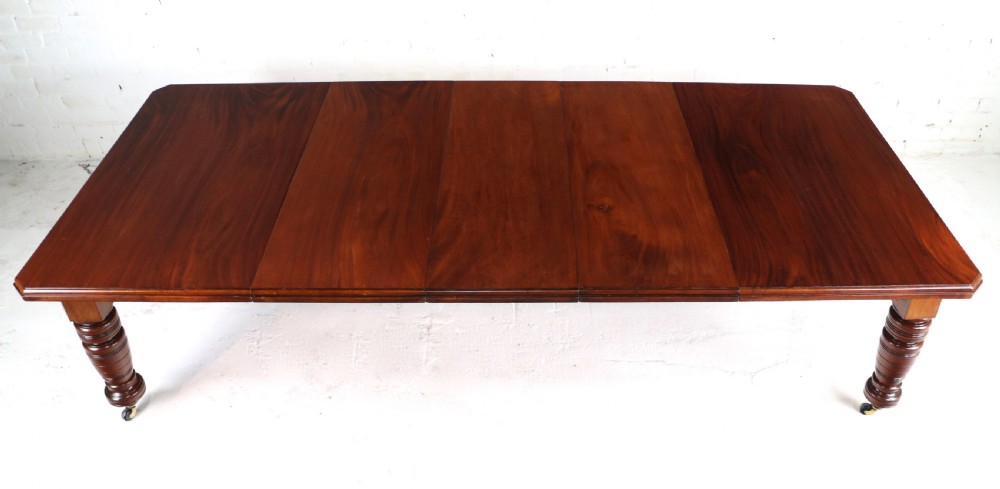 Maple & Co Victorian Mahogany Extending Dining Table with Three Leaves View X