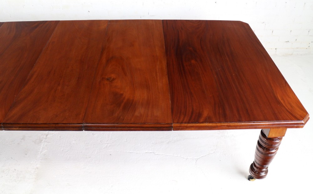 Maple & Co Victorian Mahogany Extending Dining Table with Three Leaves View XI
