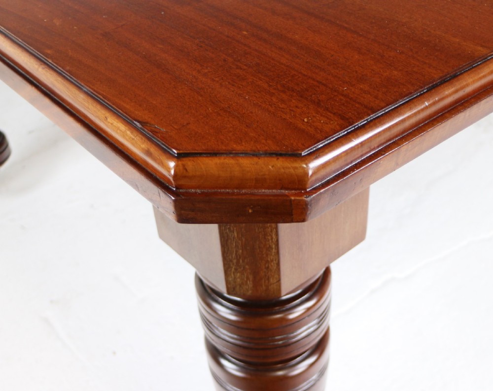Maple & Co Victorian Mahogany Extending Dining Table with Three Leaves View XIII