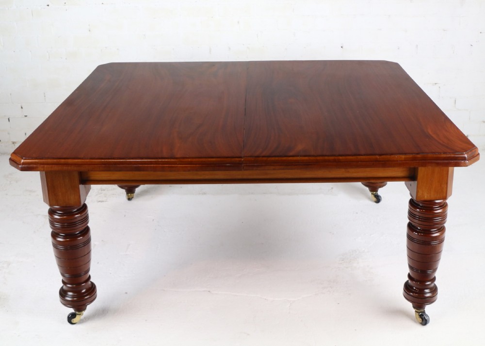 Maple & Co Victorian Mahogany Extending Dining Table with Three Leaves View XX