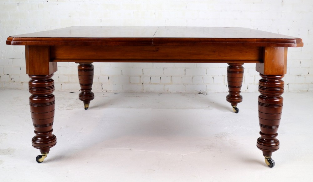 Maple & Co Victorian Mahogany Extending Dining Table with Three Leaves View XXI