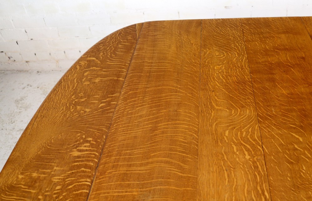 Early Victorian Oak Extending Dining Table & 5 Leaves, 12 ft View XIX