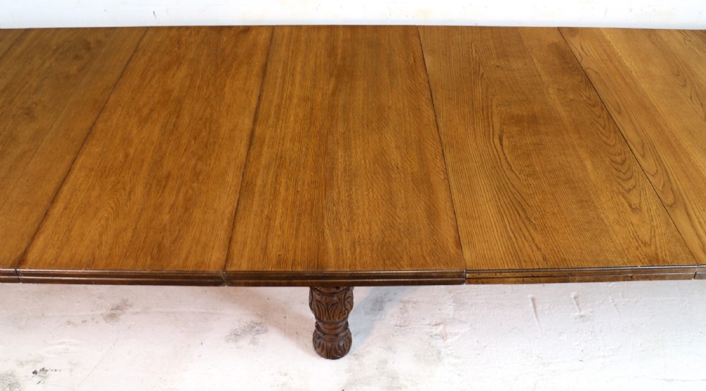 Edwards & Roberts Victorian Oak Extending Dining Table & 7 Leaves, 20ft, seats up to 22-24 View XXI