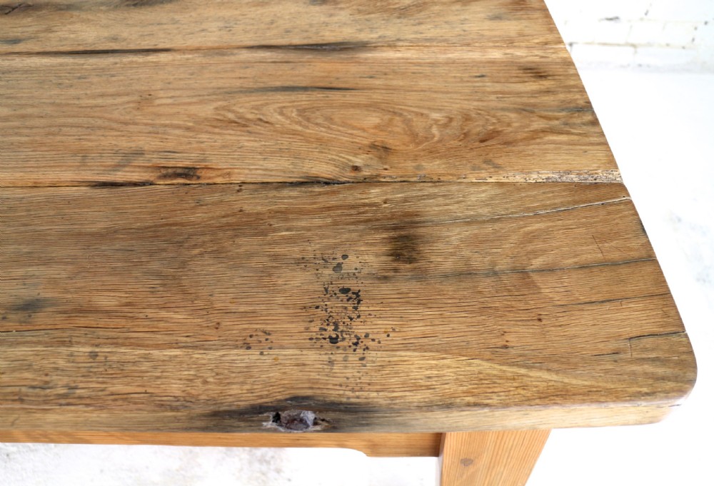 19th Century Scottish Estate Large Oak & Pitch Pine Kitchen Preparation Table View XXIX