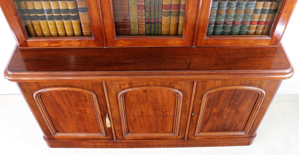 Victorian Mahogany Three Door Bookcase View IV