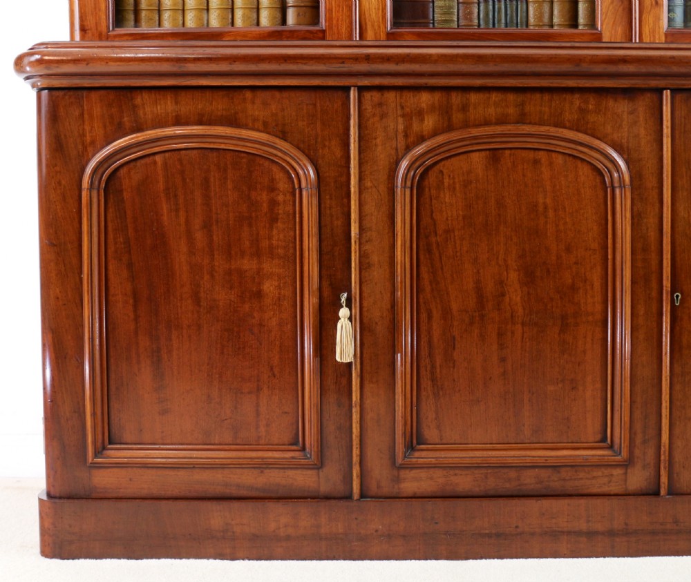 Victorian Mahogany Three Door Bookcase View VIII