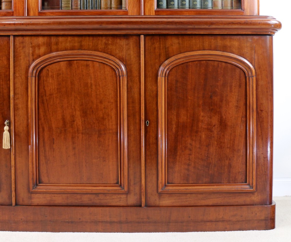 Victorian Mahogany Three Door Bookcase View IX