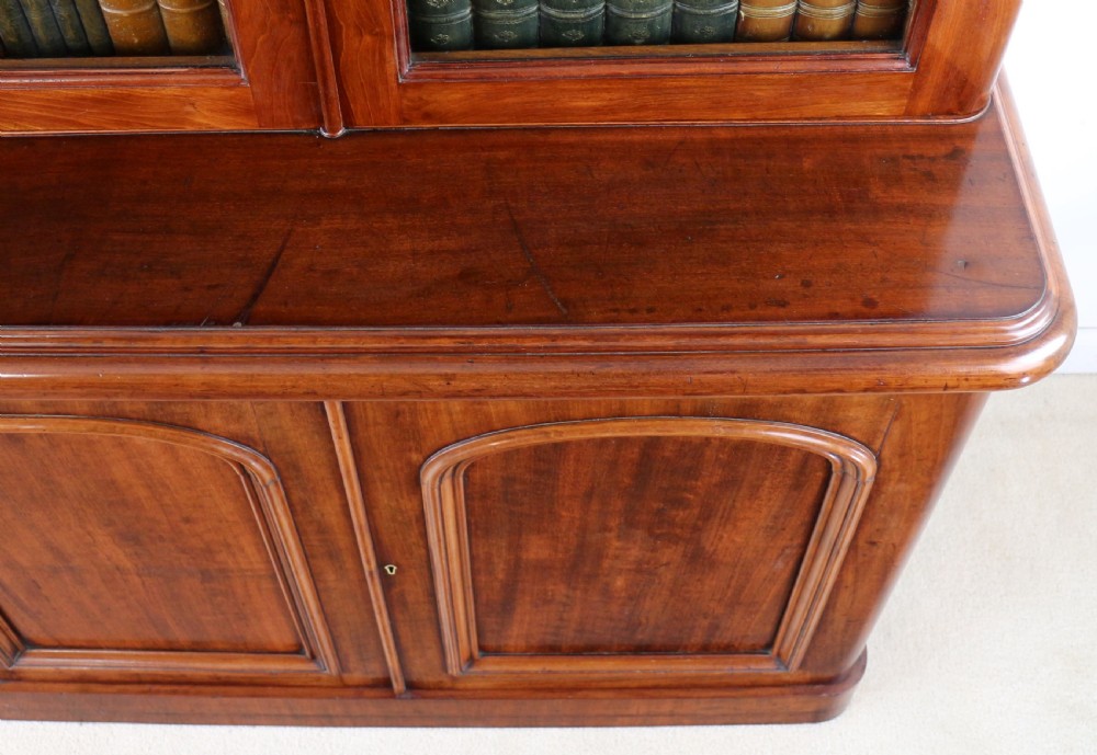Victorian Mahogany Three Door Bookcase View XV