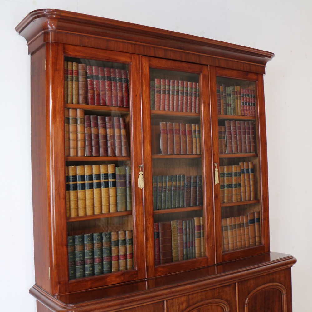 Victorian Mahogany Three Door Bookcase View XVII