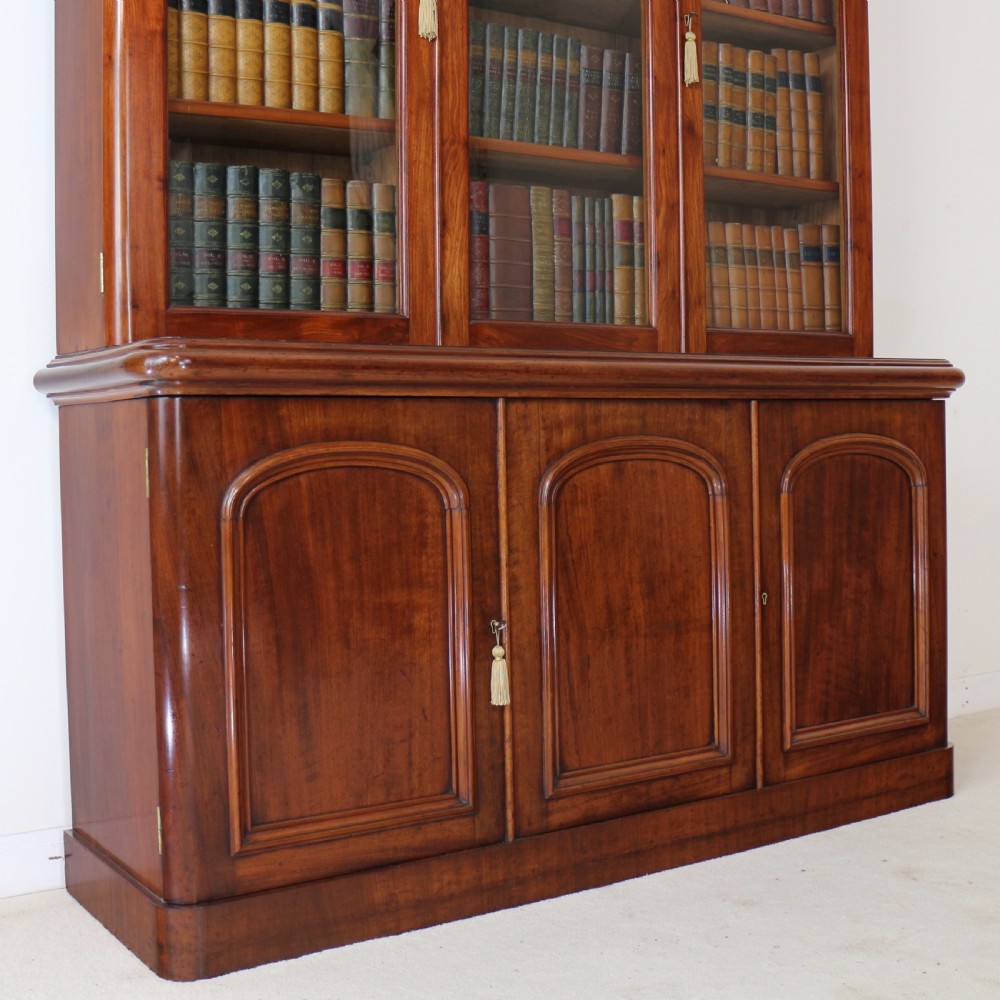 Victorian Mahogany Three Door Bookcase View XVIII