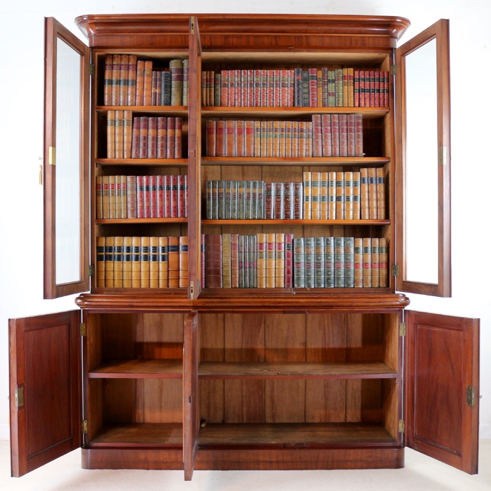 Victorian Mahogany Three Door Bookcase View XX