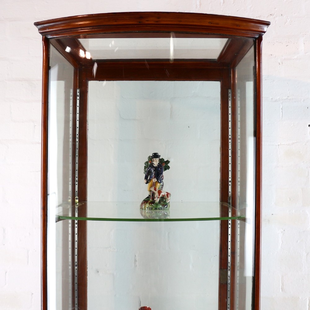 Victorian Mahogany Bowfront Shop Display Cabinet View III