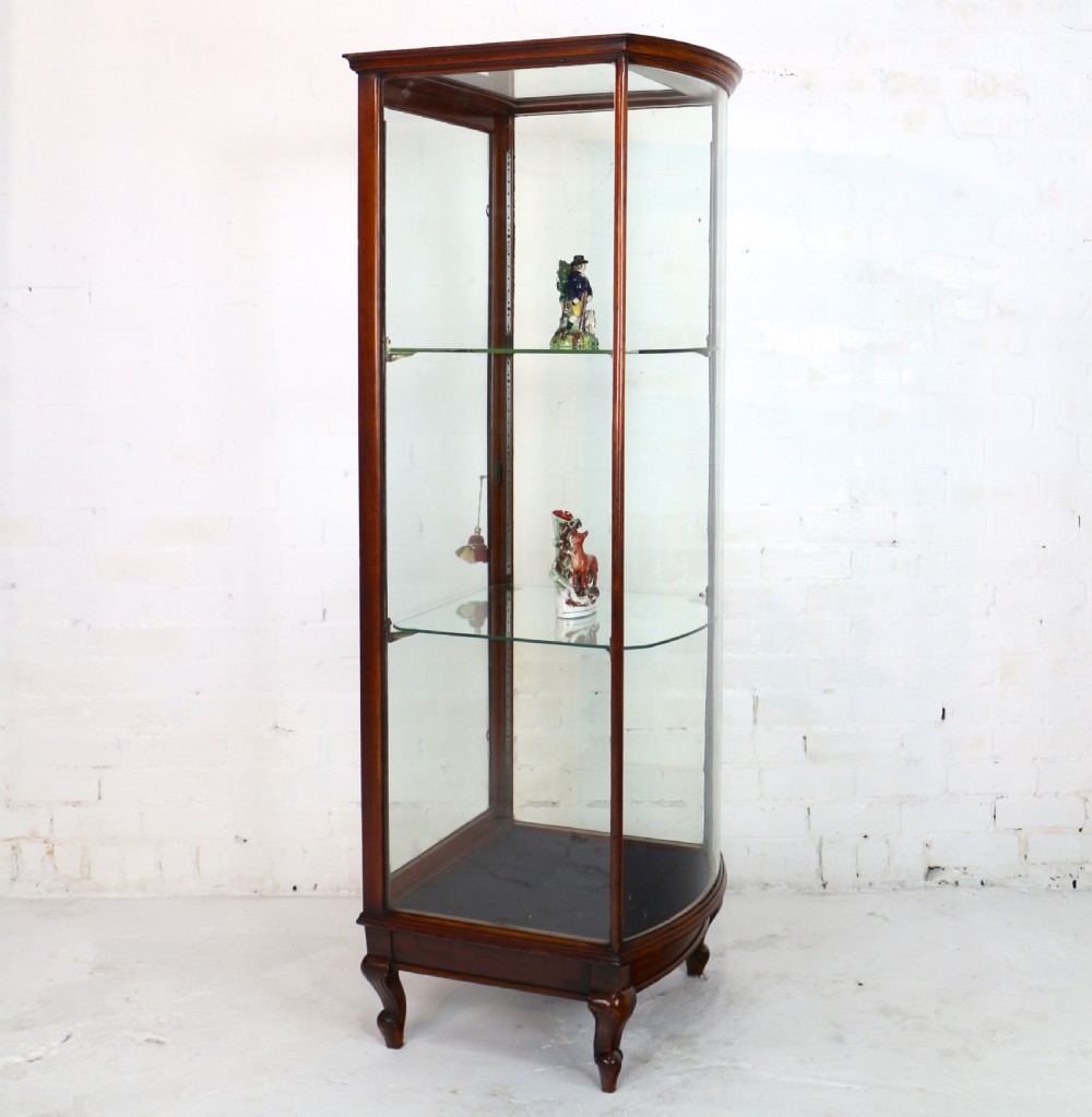 Victorian Mahogany Bowfront Shop Display Cabinet View XVIII