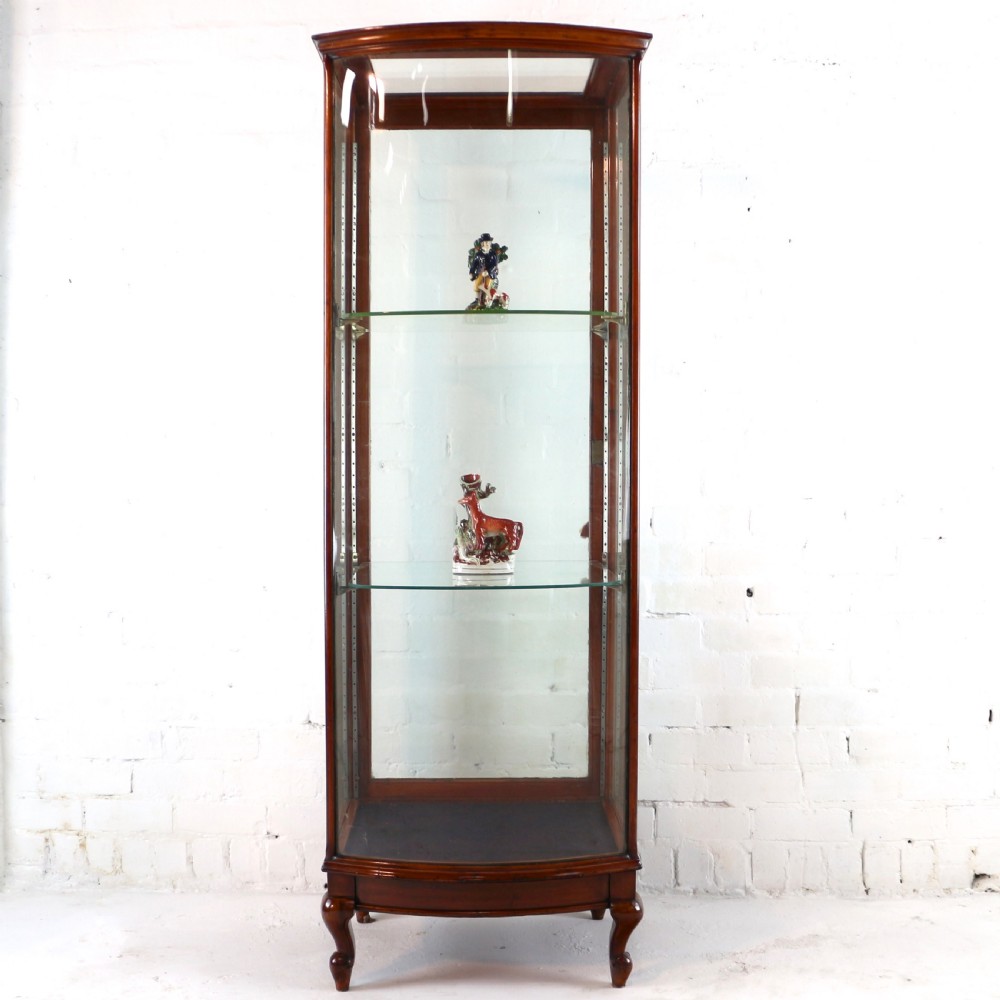 Victorian Mahogany Bowfront Shop Display Cabinet View XIX