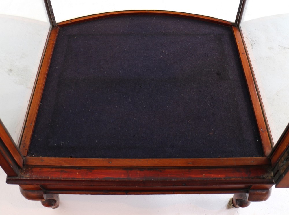 Victorian Mahogany Bowfront Shop Display Cabinet View XX