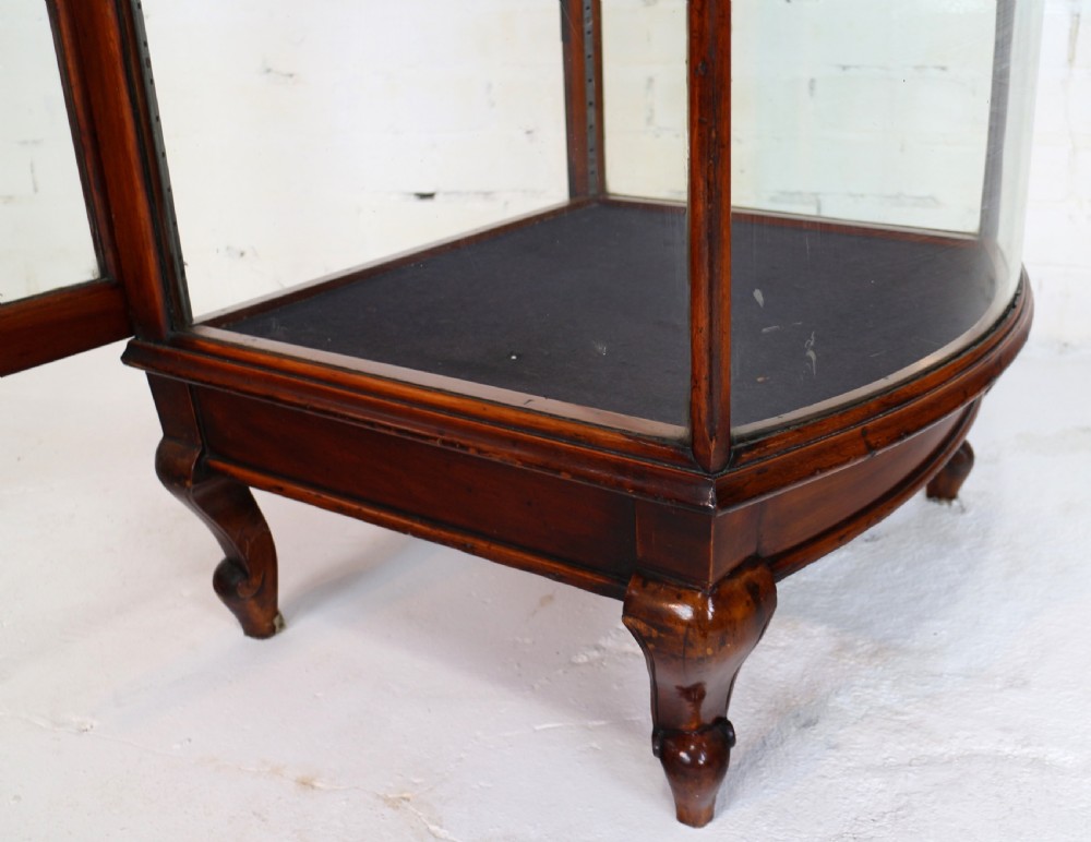 Victorian Mahogany Bowfront Shop Display Cabinet View XXIII