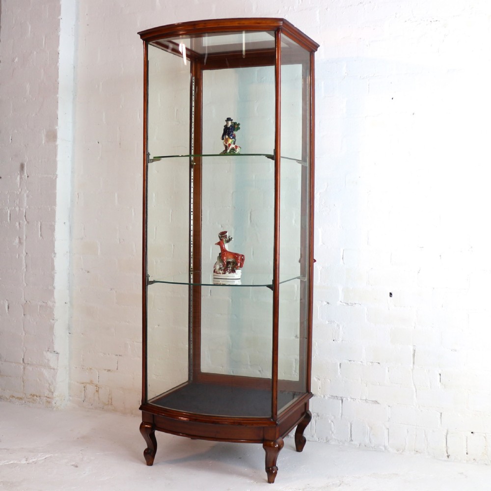 Victorian Mahogany Bowfront Shop Display Cabinet View XXVIII