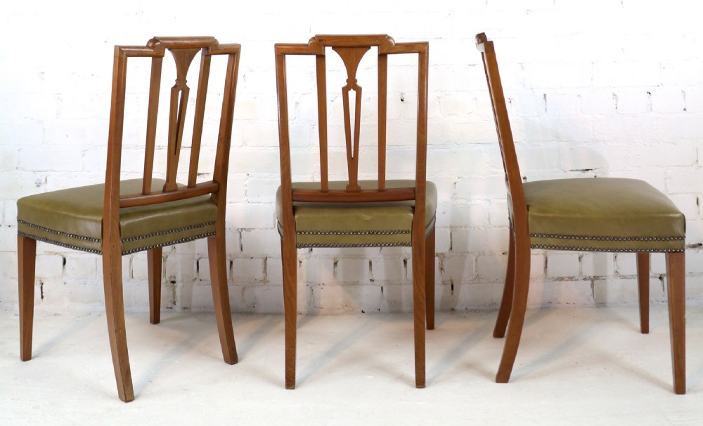 Set of Twelve Sheraton Revival Mahogany Inlaid Dining Chairs by James Garvie & Sons, Aberdeen (12) View VII