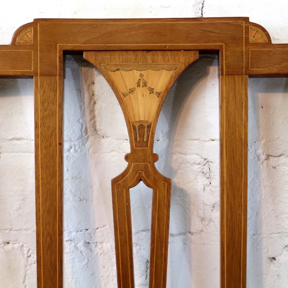 Set of Twelve Sheraton Revival Mahogany Inlaid Dining Chairs by James Garvie & Sons, Aberdeen (12) View VIII