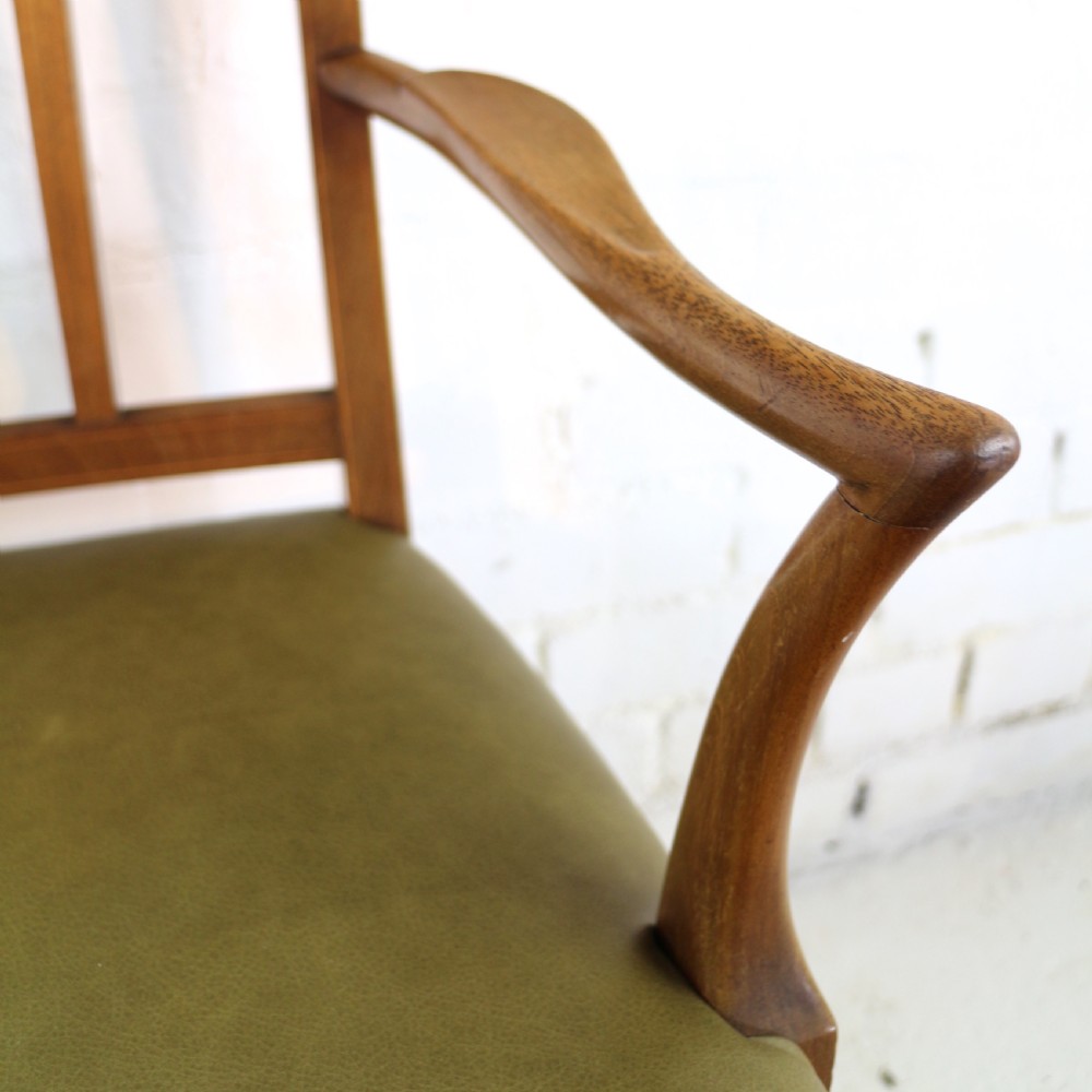 Set of Twelve Sheraton Revival Mahogany Inlaid Dining Chairs by James Garvie & Sons, Aberdeen (12) View XVI