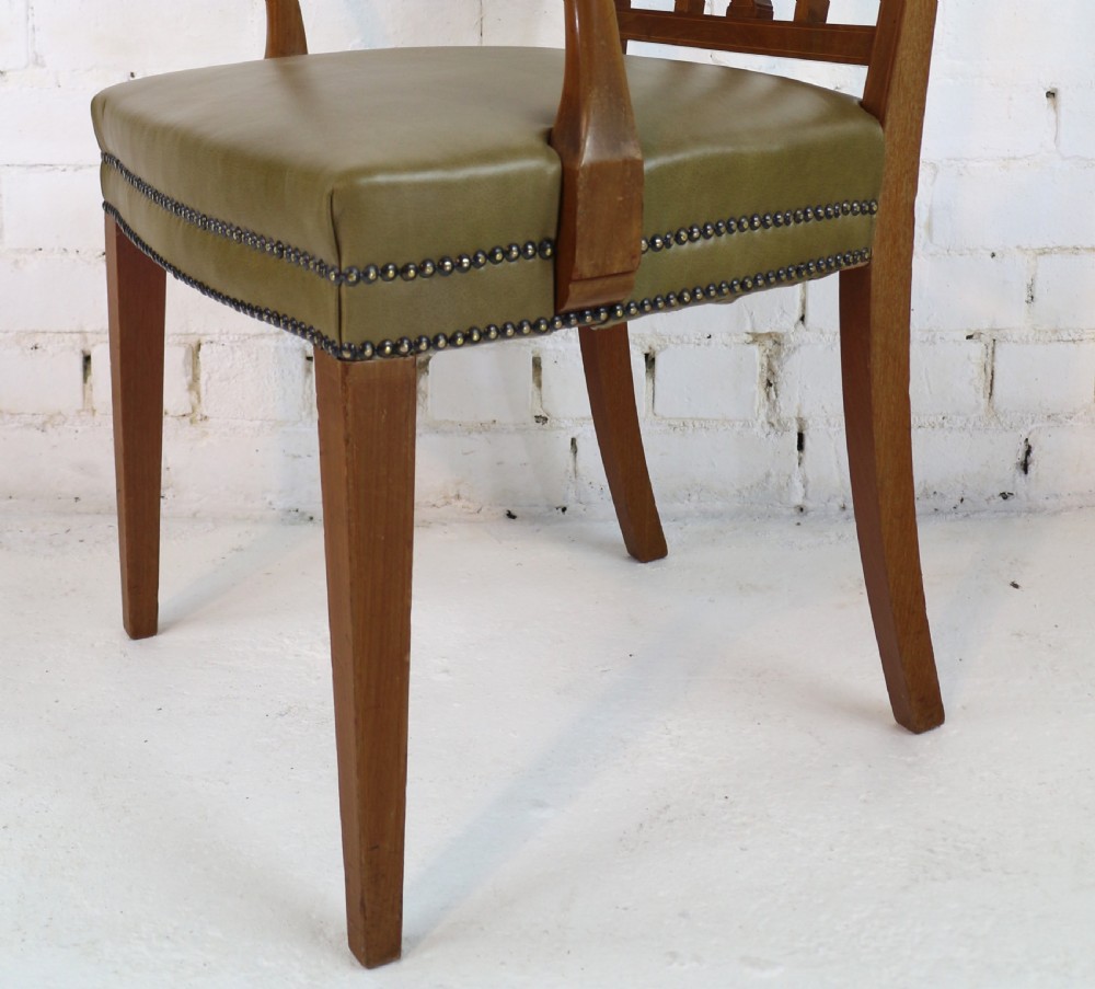 Set of Twelve Sheraton Revival Mahogany Inlaid Dining Chairs by James Garvie & Sons, Aberdeen (12) View XXX