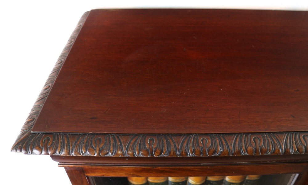 Victorian Breakfront Carved Mahogany Glazed Bookcase View XXIV