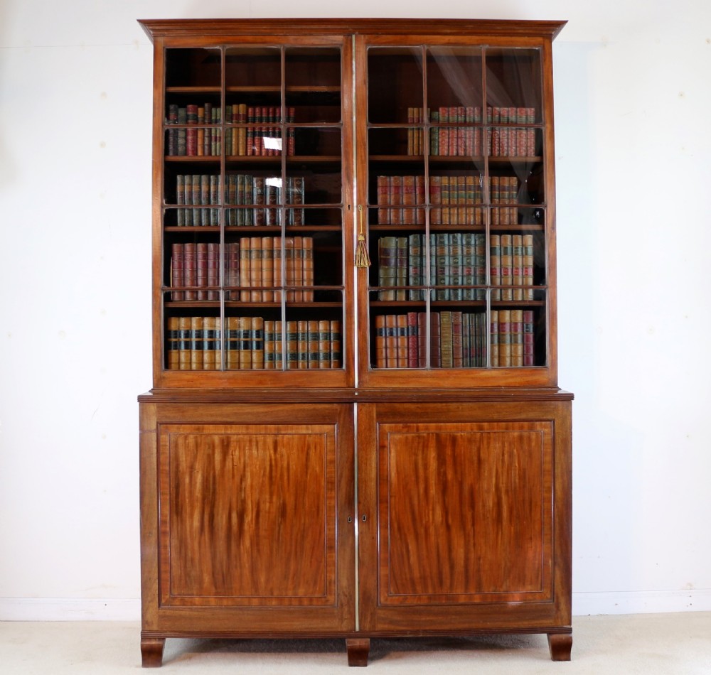Regency Mahogany Bookcase Cabinet