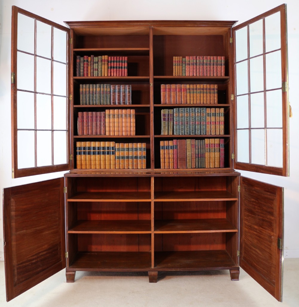 Regency Mahogany Bookcase Cabinet View XVI