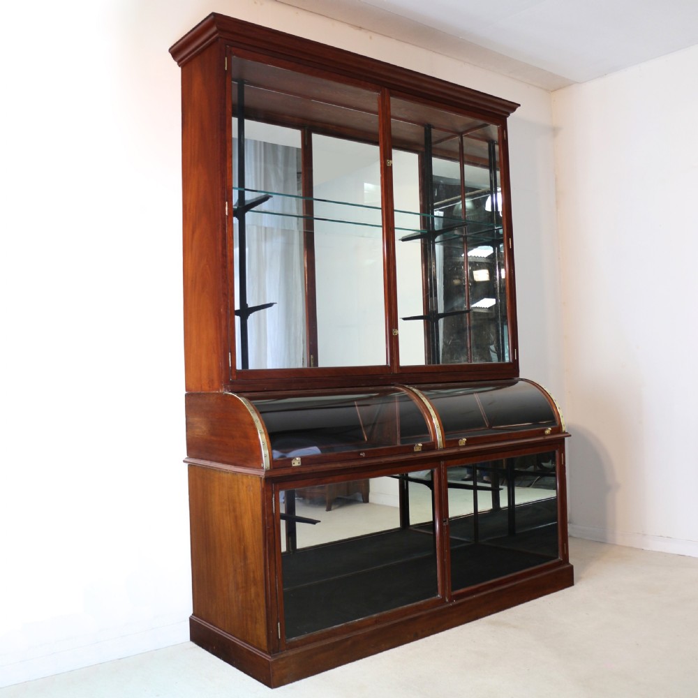 Victorian Mahogany Shop or Jewellery Display Cabinet View IV