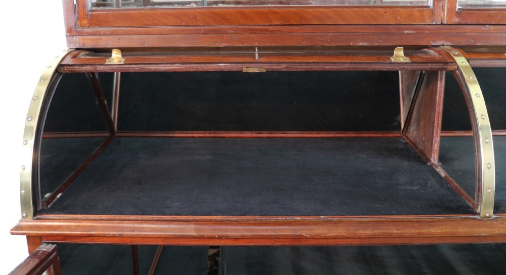 Victorian Mahogany Shop or Jewellery Display Cabinet View XI