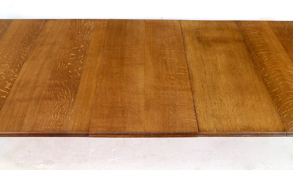 Victorian Oak Extending Dining Table & 3 Leaves, 10ft/seats 12 View XXII