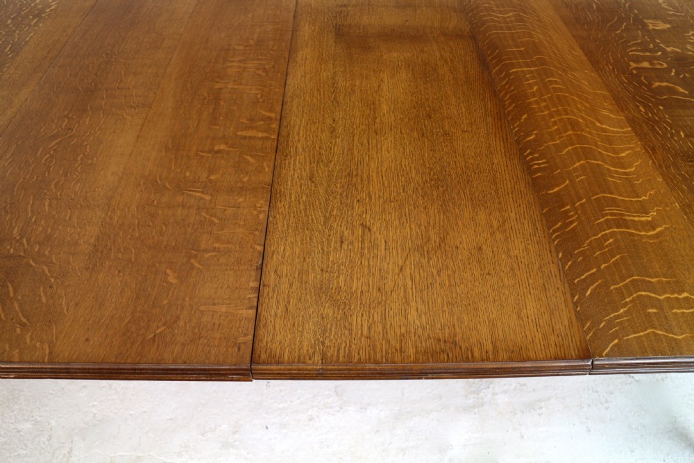 Victorian Oak Extending Dining Table & 3 Leaves, 10ft/seats 12 View XXIII