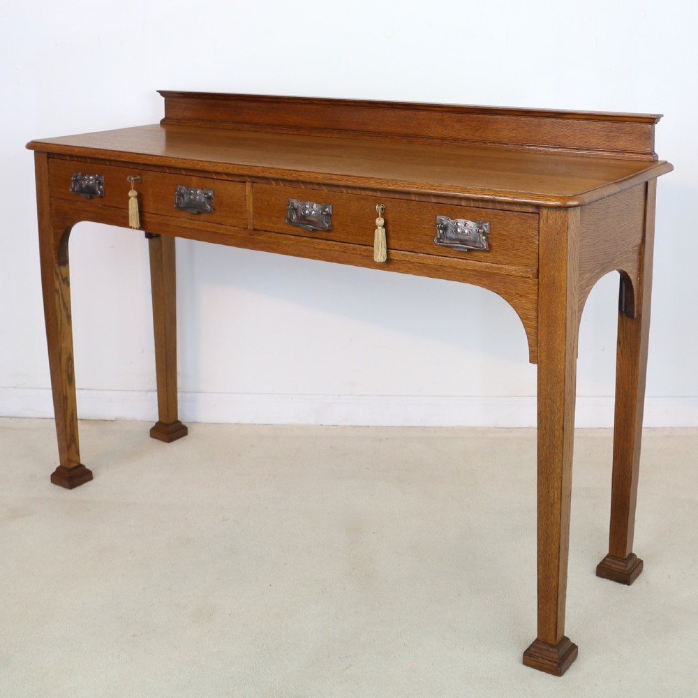 Arts & Crafts Oak Hall or Serving Table by James Shoolbred & Co, London View II