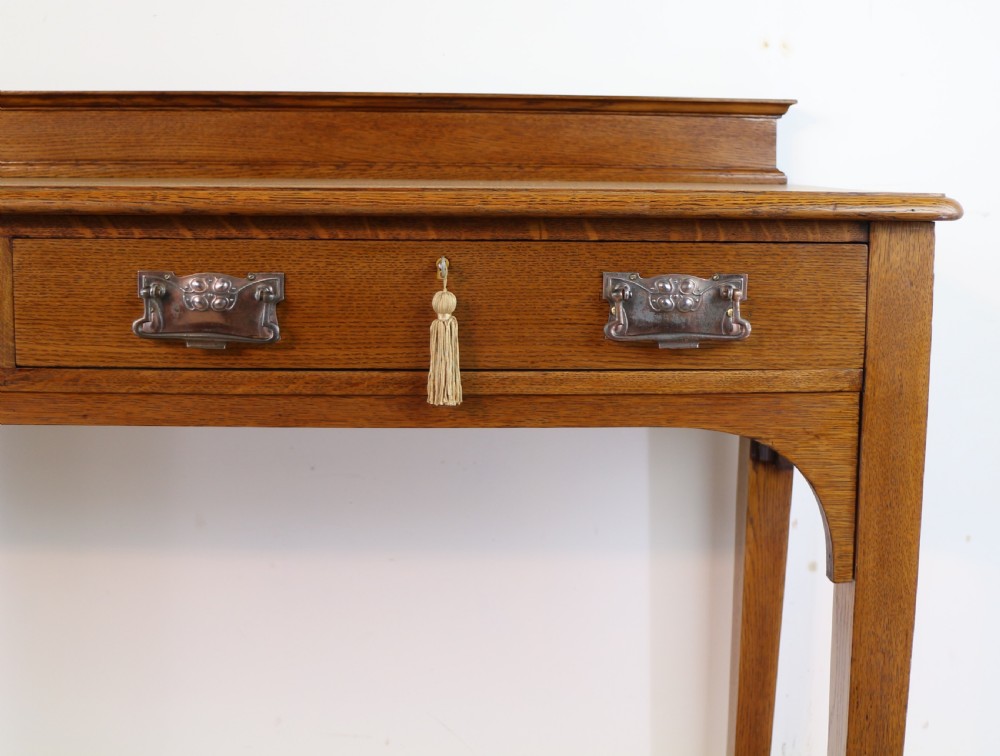 Arts & Crafts Oak Hall or Serving Table by James Shoolbred & Co, London View VI