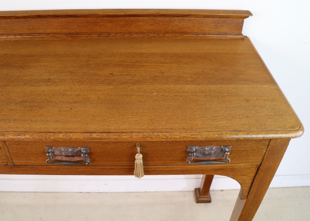 Arts & Crafts Oak Hall or Serving Table by James Shoolbred & Co, London View IX