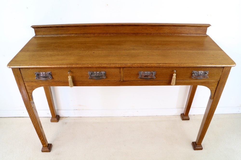 Arts & Crafts Oak Hall or Serving Table by James Shoolbred & Co, London View XII