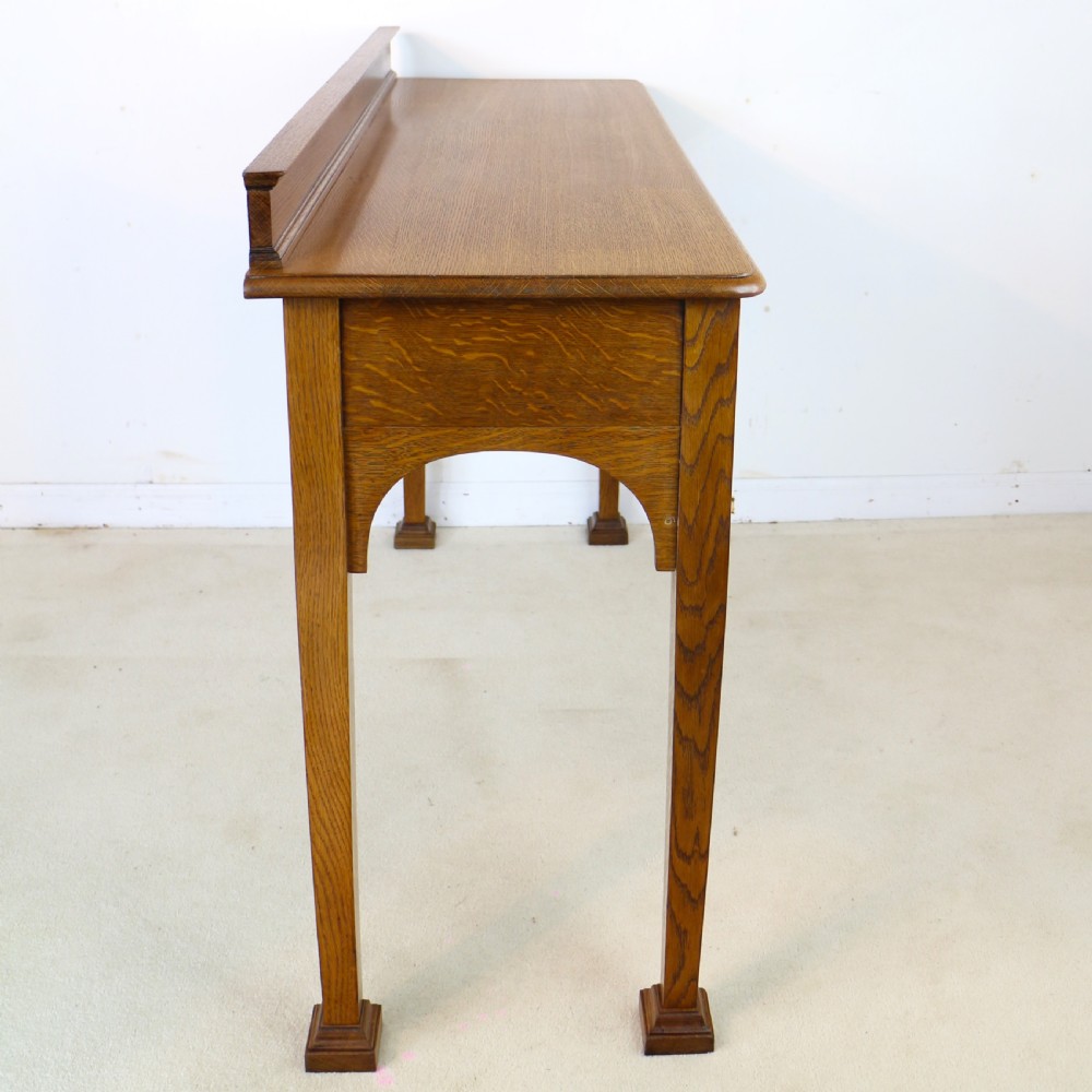 Arts & Crafts Oak Hall or Serving Table by James Shoolbred & Co, London View XV