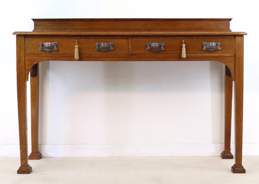 Arts & Crafts Oak Hall or Serving Table by James Shoolbred & Co, London View XVIII