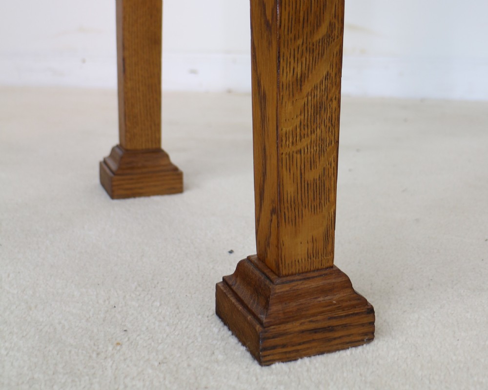Arts & Crafts Oak Hall or Serving Table by James Shoolbred & Co, London View XIX