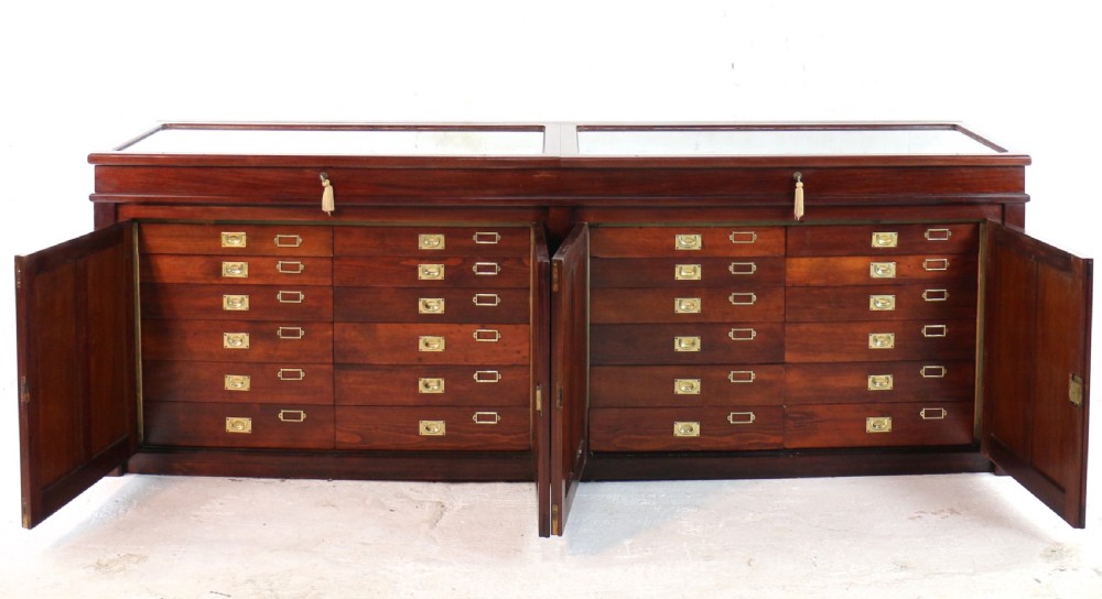 Victorian Mahogany Museum Specimen or Collectors Cabinet View XII