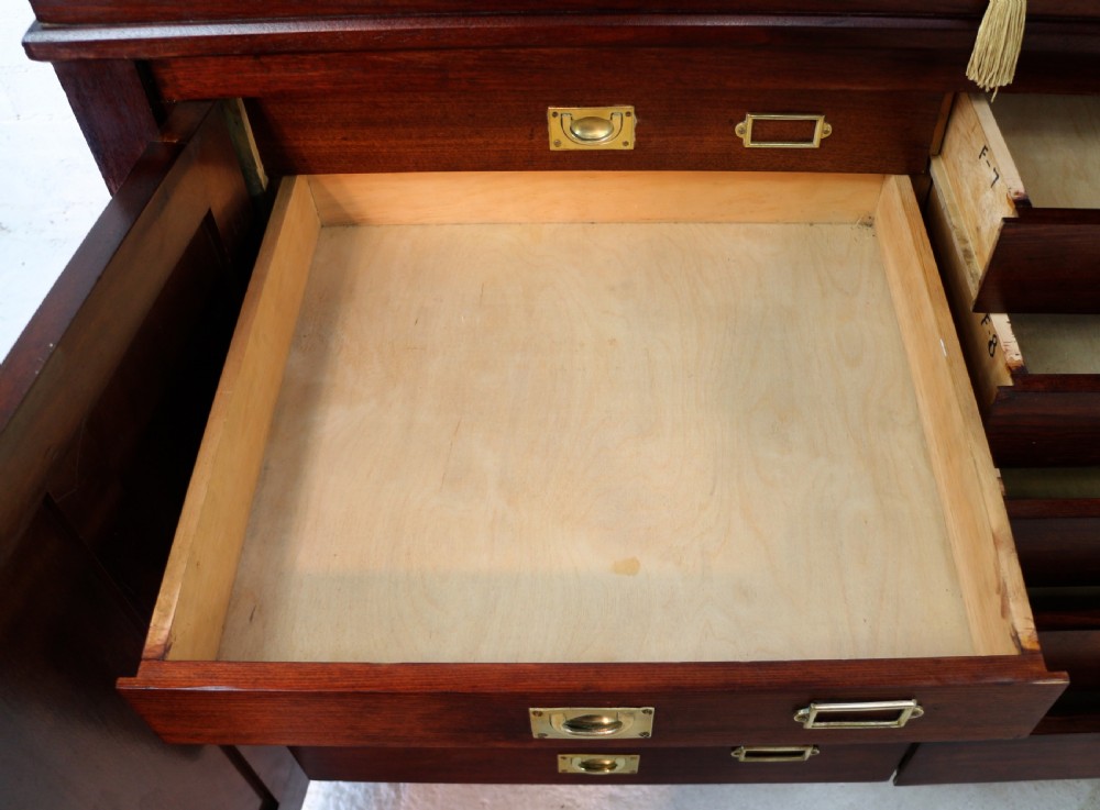 Victorian Mahogany Museum Specimen or Collectors Cabinet View XX