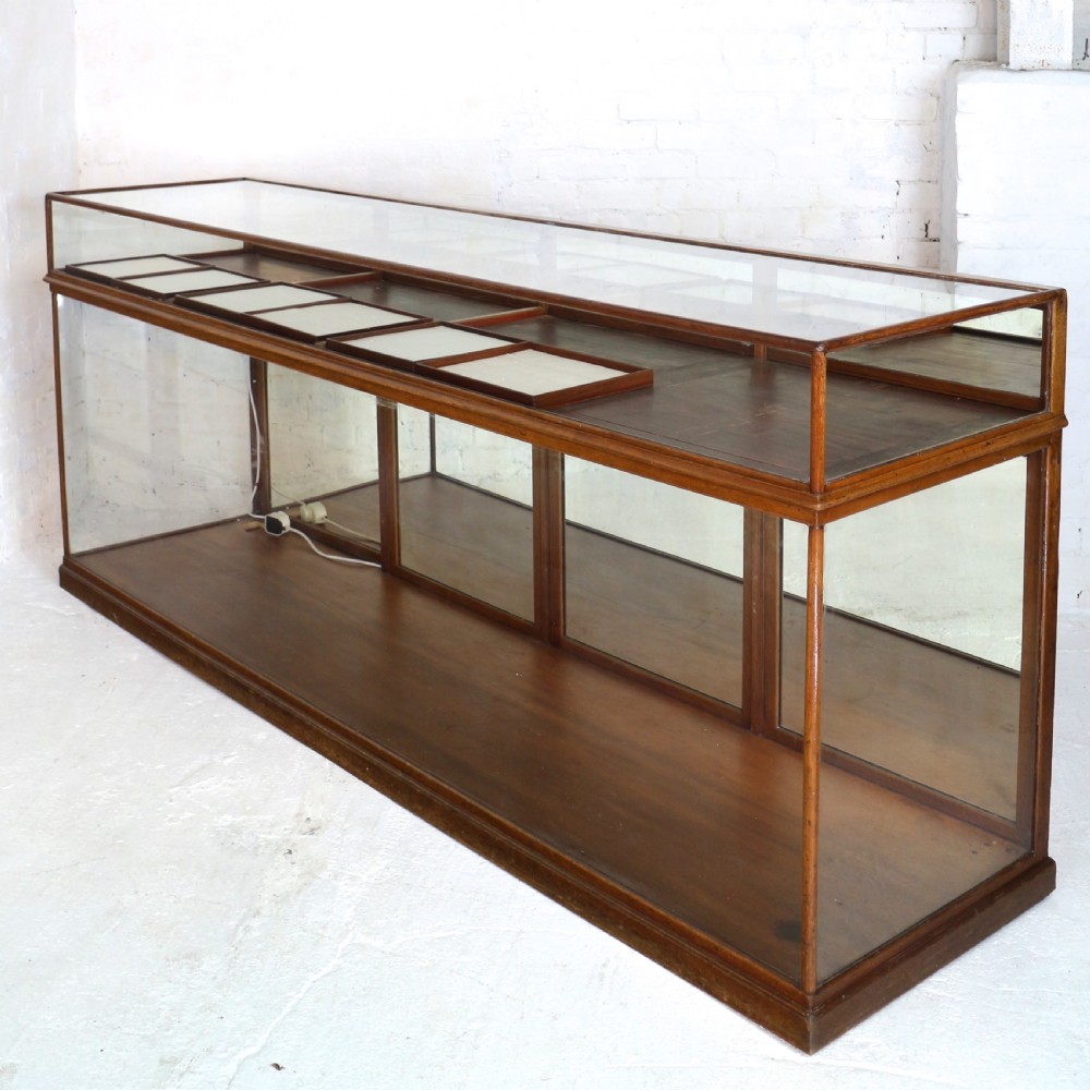Victorian Mahogany Jewellery Display Shop Cabinet