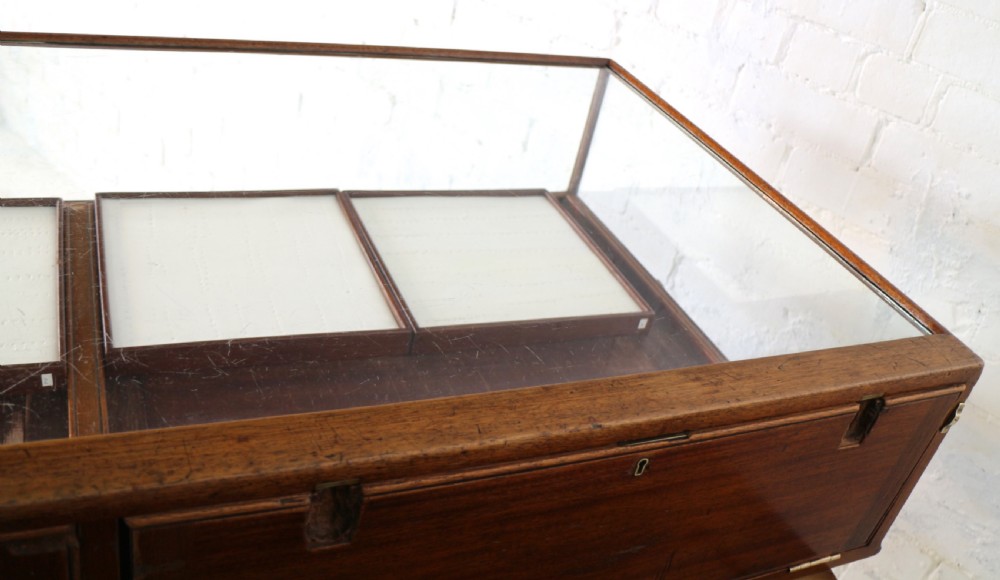 Victorian Mahogany Jewellery Display Shop Cabinet View X