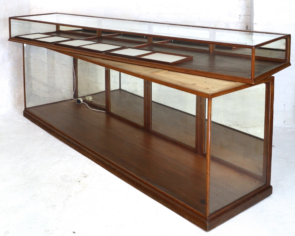 Victorian Mahogany Jewellery Display Shop Cabinet View XX