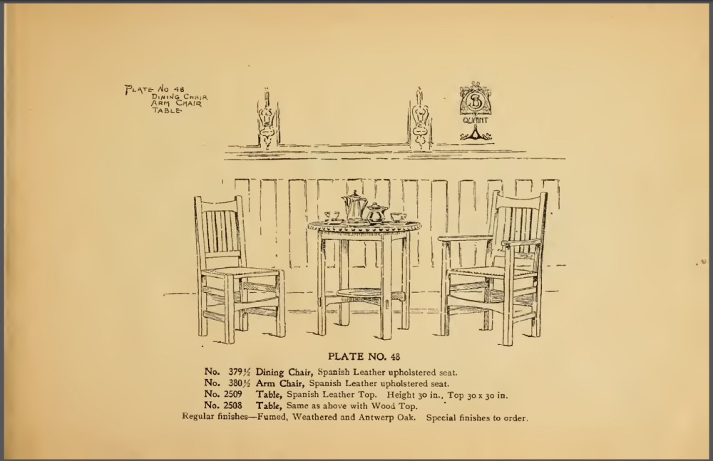 Set of Eight American Arts & Crafts Mission Oak Dining Chairs by Stickley Brothers (8) View XXIV