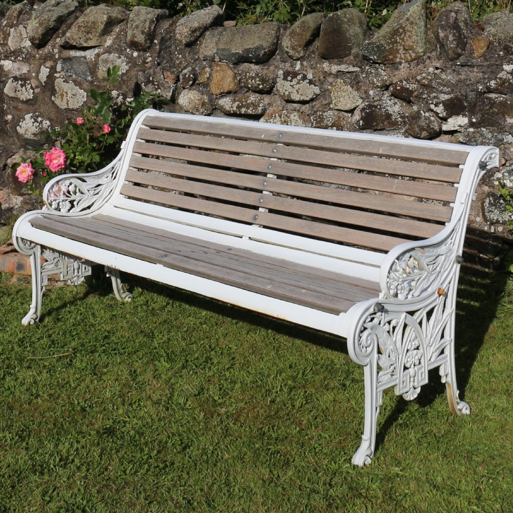 Victorian Cast Iron Garden Seat/Bench by John Finch
